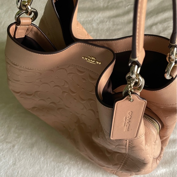 COACH Lexy Shoulder Bag in Nude Pink - Picture 7 of 12